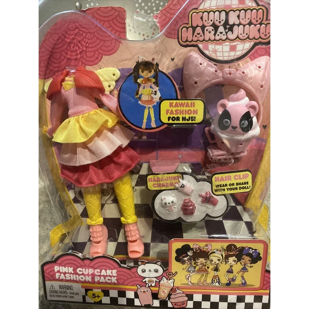 New 2018 Kuu Kuu‎ HaraJuku PINK CUPCAKE Doll Fashion Pack Outfit